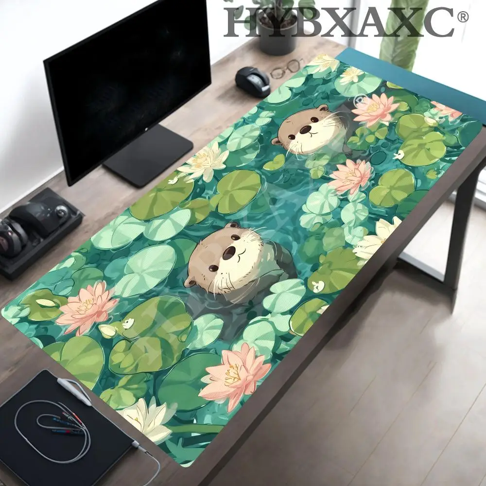 

HYBXAXC Otters Mouse Pad Durable Rubber Mouse Pad Anti-Slip Stable Smooth Table Mat for Computer Keyboard Home Office