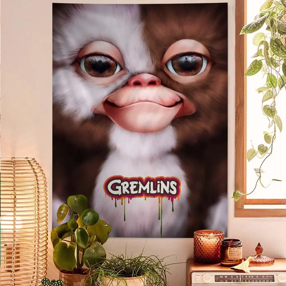 G_Gremlins Movie Tapestry Anime Tapestry Hanging Tarot Hippie Wall Rugs Dorm Wall Hanging Sheets