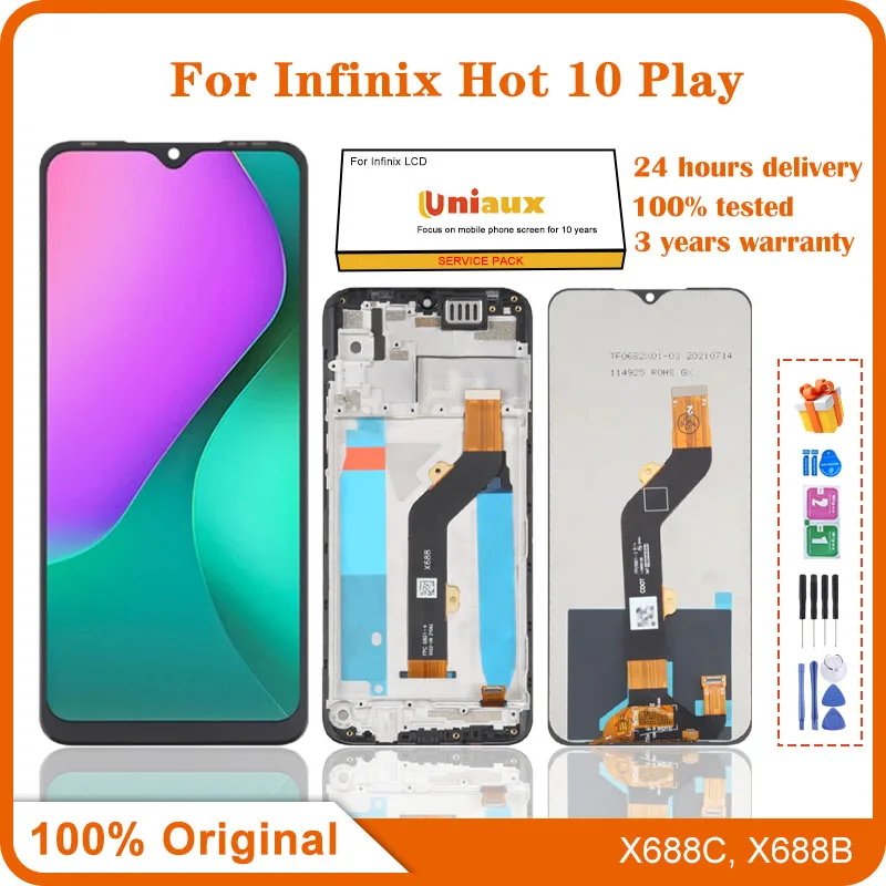 

For Infinix Hot 10 Play Mobile Phone LCD Screen Display assembly Touch Screen LCD Panel Replacement