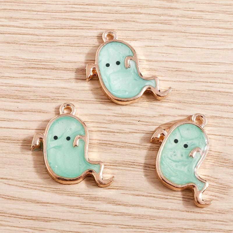 10 stücke mischen niedlichen Acryl Halloween Kürbis Hut Geist Charms Anhänger für Schmuck machen Tropfen Ohrringe Halsketten Armbänder DIY Geschenk – Detail 23