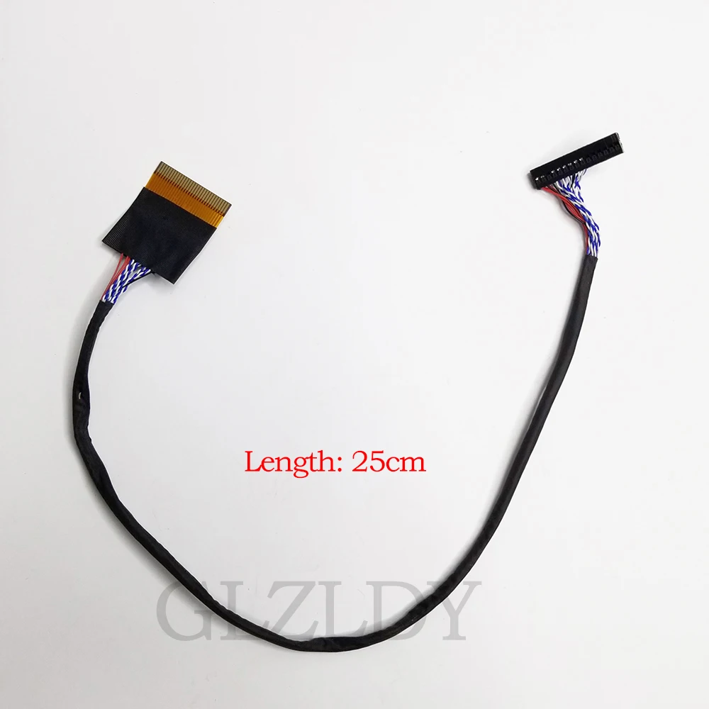 Кабель LVDS для CMO V216B1-L01 1366*768 LVDS 1 канал 8 бит 30P 1,0 шаг левая мощность FFC FPC Кабель ЖК-экрана Линейный провод 25 см