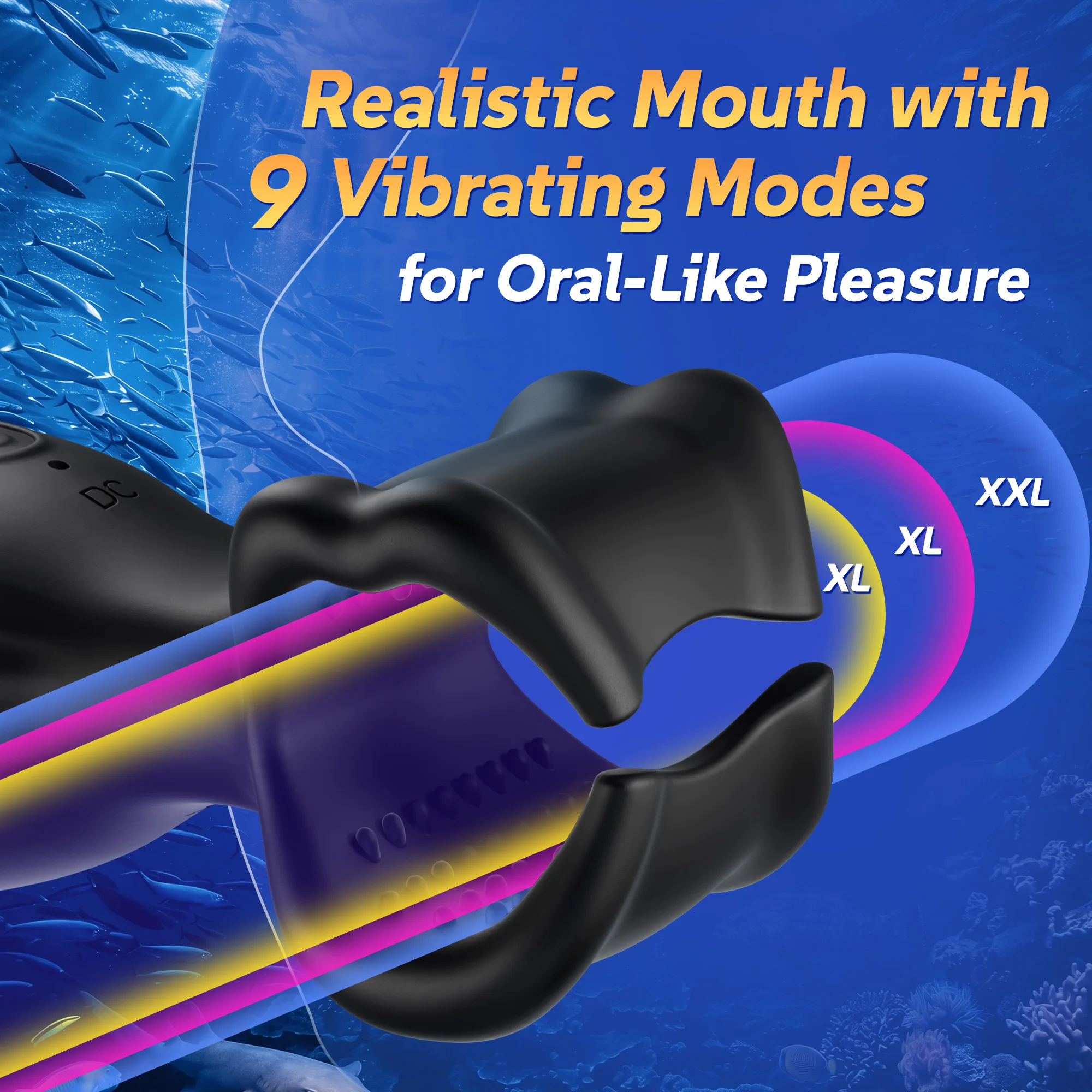KUSHOR Tongue Licking Male Masturbator Double-Ended Penis Training Vibrator Blowjob Cock Glans Massager Adults Sex Toys for Men 3