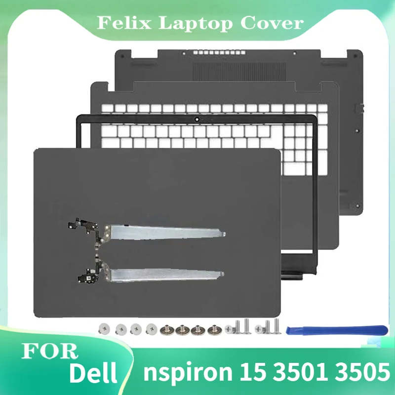 dell inspiron 15 3501 3505 laptop lcd tampa traseira moldura frontal apoio para palmeiras dobradica case inferior novo 01