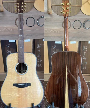 

High Quality All Solid Wood Spruce Rosewood Acoustic Guitar