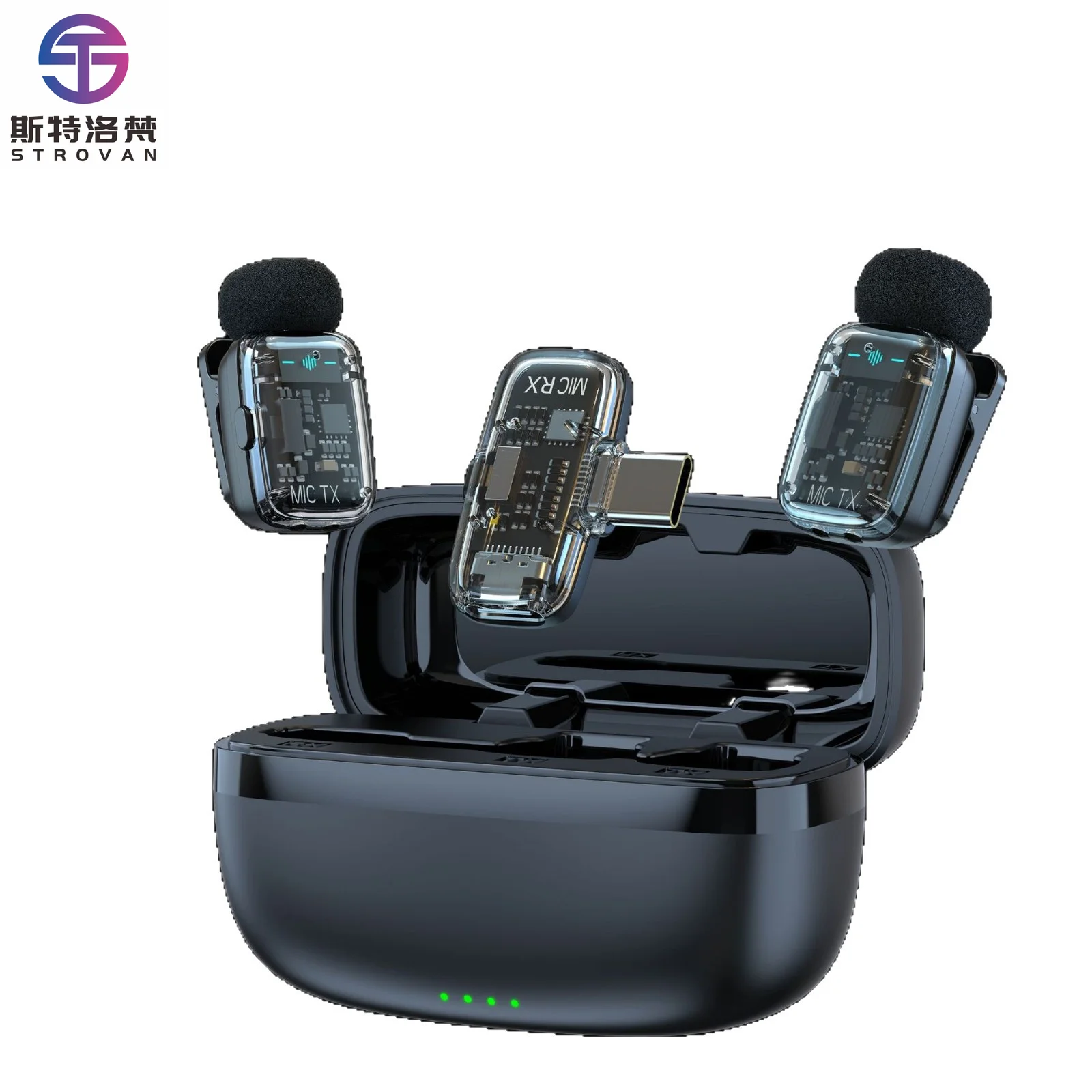 

Mini8 Wireless Condenser Microphone with Lavalier Noise Cancelling Feature Compatible with IOS Android and Various Phone Models