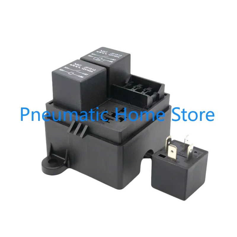 Car Relay 3-Way Fuse Box Terminal Link 12V 24V Relay Spot Light Refit Switch Control the Safety Box 40A 80A