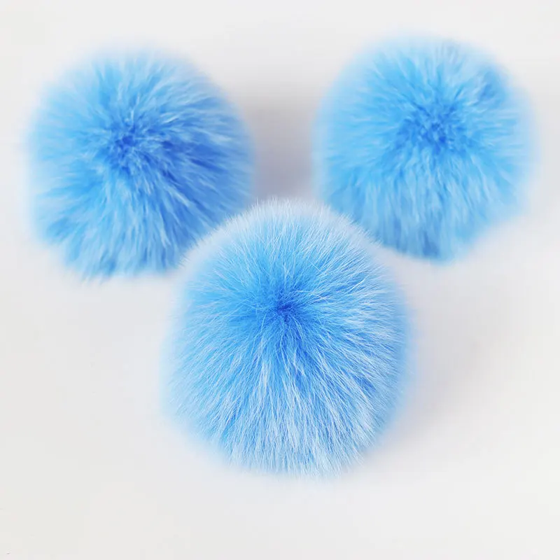 

9 Pieces Natural Silver Fox Fur Pom Poms 10cm Ball Pompom DIY Winter Brand New For Women's Knitted Hats Skullies Beanies Boots