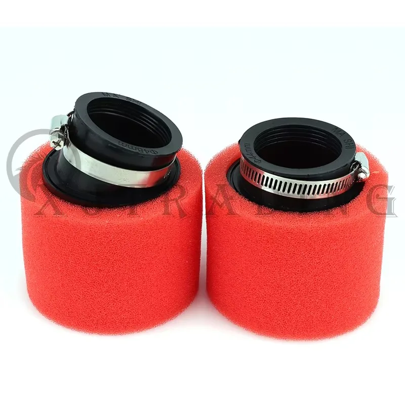 Foam Air Filter 35mm 38mm 42mm 45mm 48mm 50mm 60mm Sponge Cleaner Moped Scooter Dirt Pit Bike Motorcycle Black and Red image 6