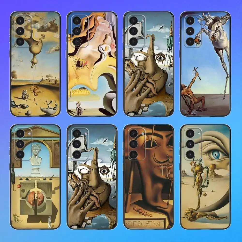 

Etui Salvador Dali Painting Black Soft Phone Cover Case for For Samsung Galaxy A73,A72,A71,A53,A52
