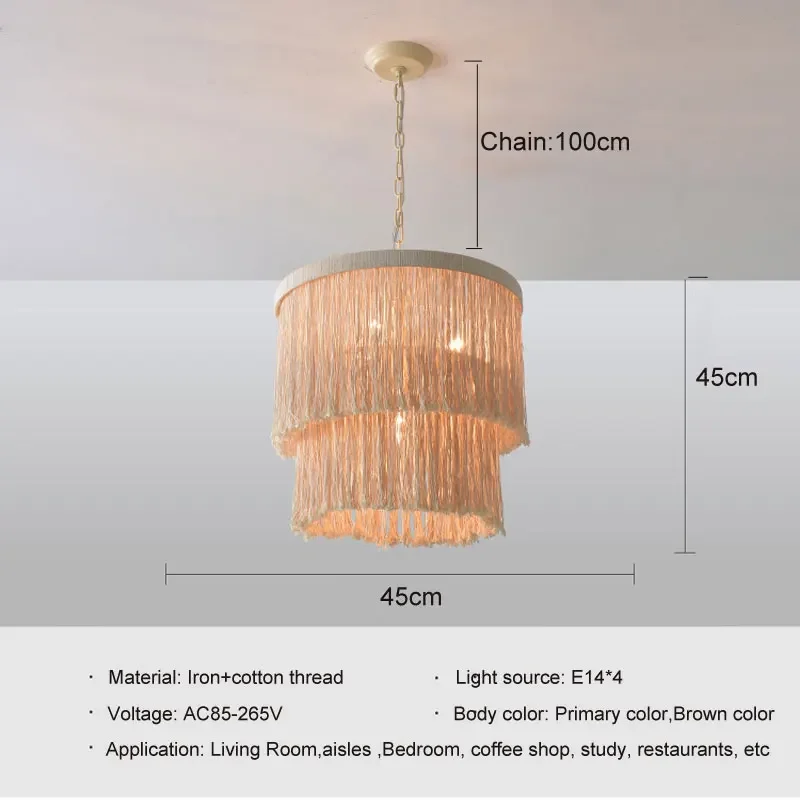 Retro Bohemian American Countryside Chandelier Restaurant Café Bedroom Corridor Staircase Decoration Pendant Lamp