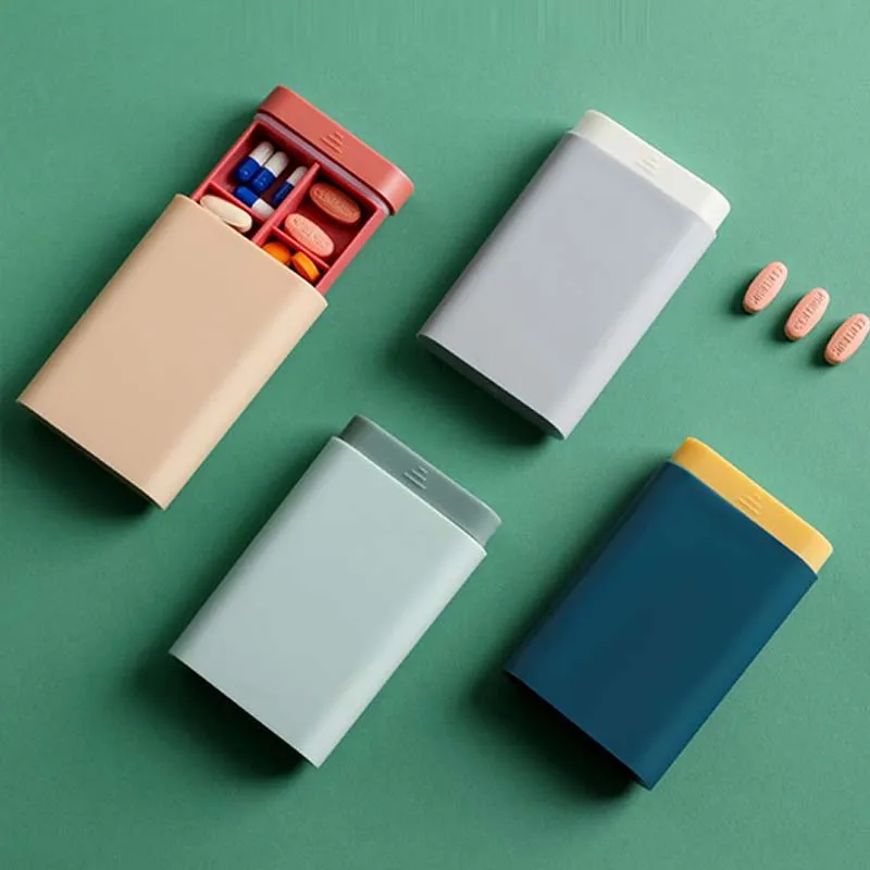 Mini Portable Travel Pill Case 7-Day 6-Compartment Pill Storage Box Pill Organizer Container Fish Oil Capsule Organizer