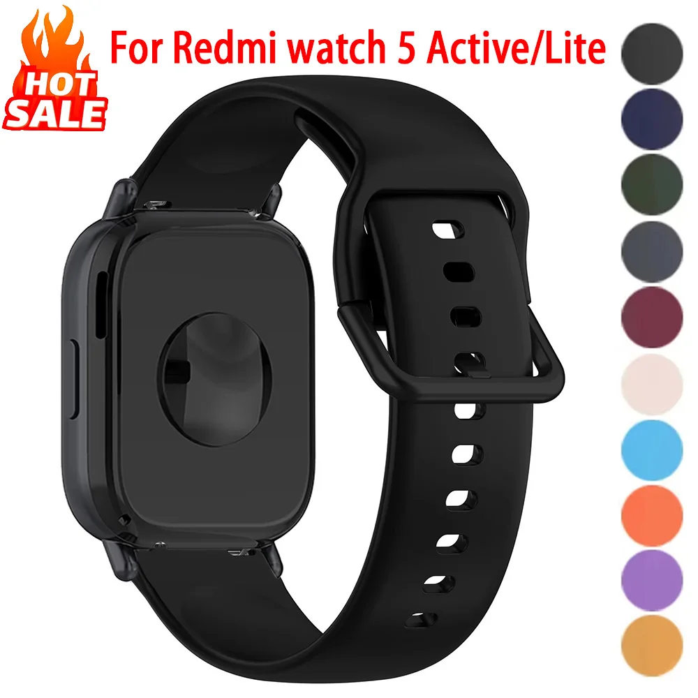 22mm Uhrenarmband für Redmi Watch 5 Lite/5 Active Smartwatch Sport Silikonarmband Correa Xiaomi Redmi Watch 5 Active Band