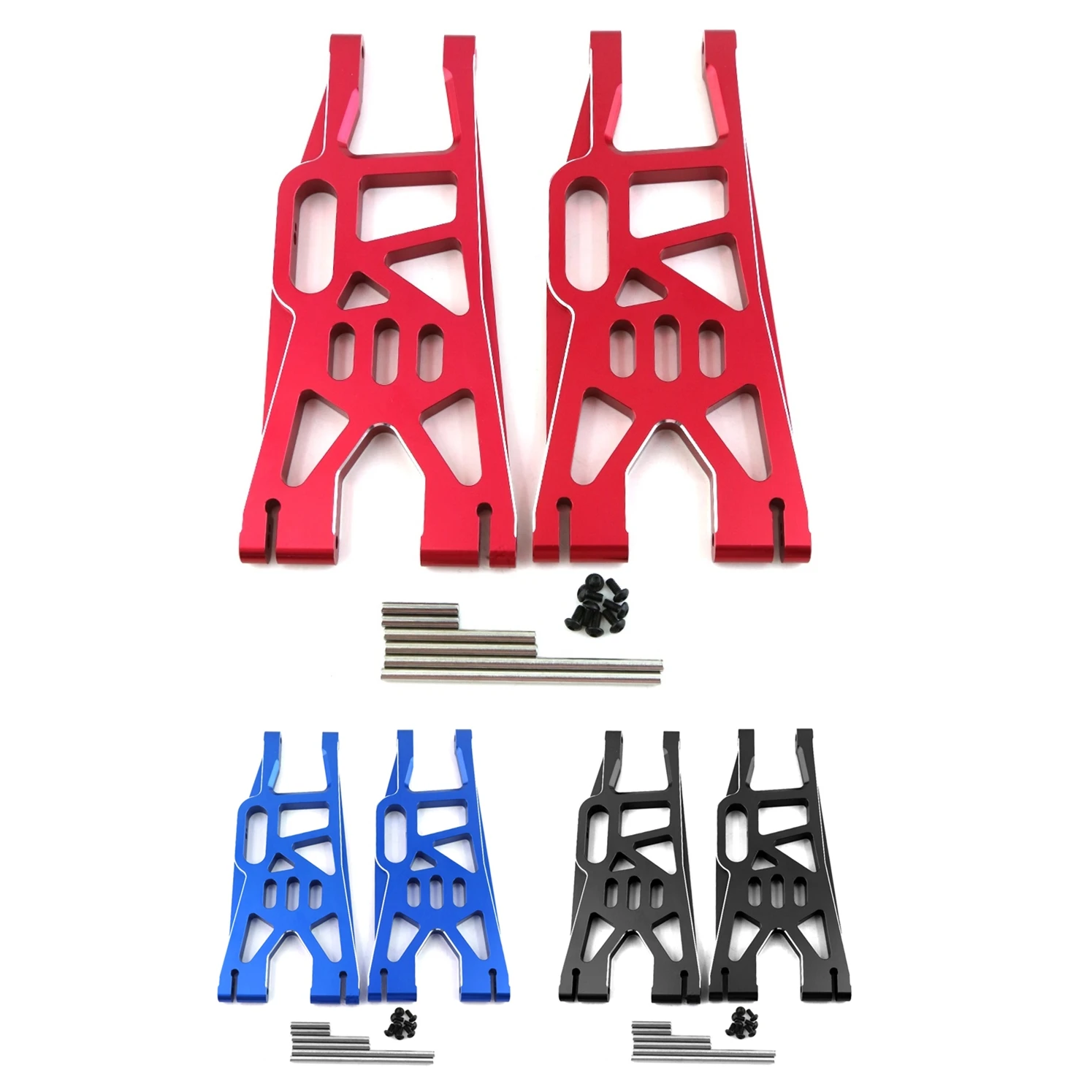 Brazo de suspensión inferior delantero y trasero de Metal para coche teledirigido, accesorios de piezas de mejora de camión monstruo, 2 piezas, para 1/5 Traxxas x-maxx Xmaxx 6S 8S RC