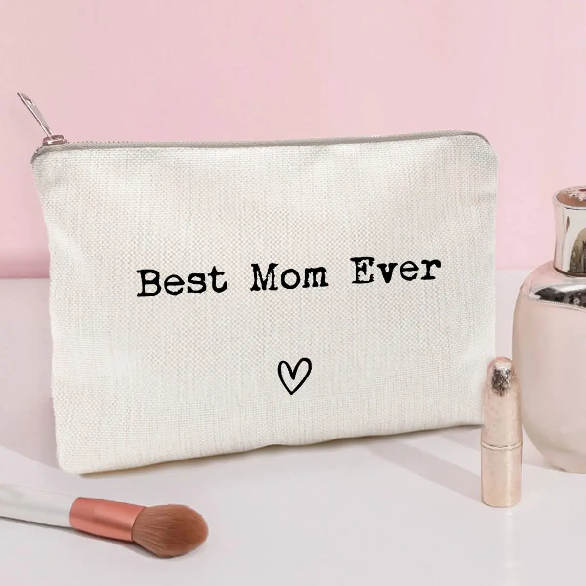 Love You Mom, Mom Gift, Makeup Bag, Best Mom , Mom Gift From Daughter, Best Mom  Bag, Cosmetic Bag, Makeup Organizer, Bag Gift (