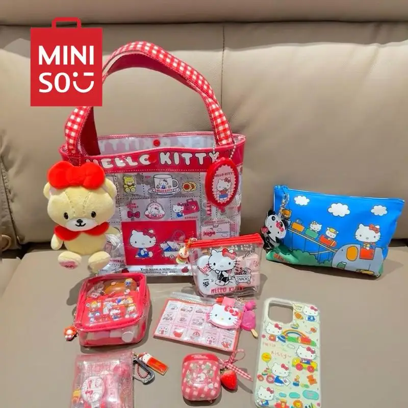 Hello Kitty pojemna torba Sanrio Anima Kawaii śliczne zabawki kreskówka wodoodporne przenośna torba na zakupy piękne prezenty dla dziewcząt Y2K