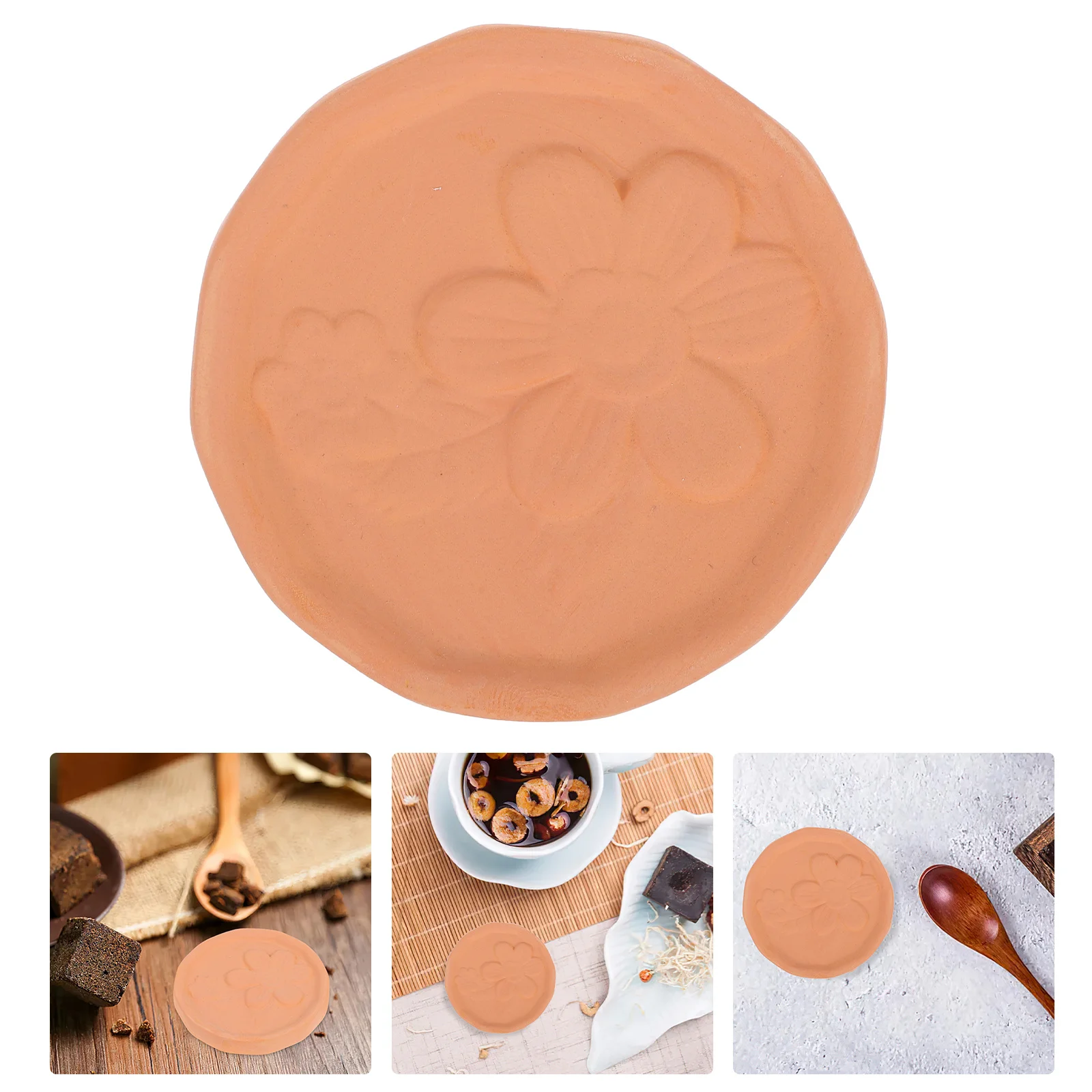

Reusable Brown Sugar Softener Discs Flower Shape Terracotta Sugar Saver for Food Storage Containers Bread Keeper Moisture