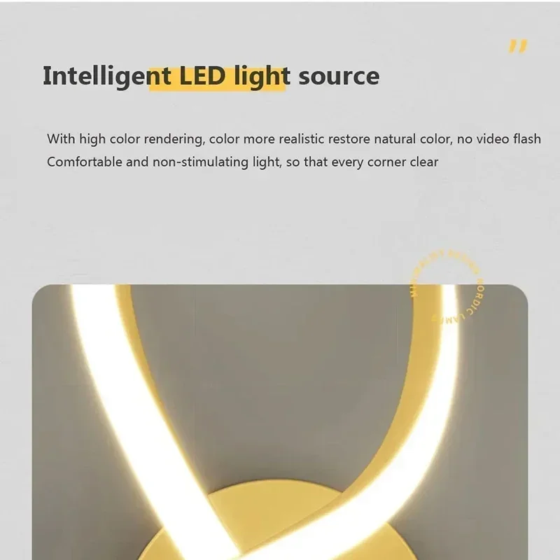 Luz de teto led linha moderna preto ouro alumínio arandela para entrada corredor sala estar volta parede decoração interior luminária