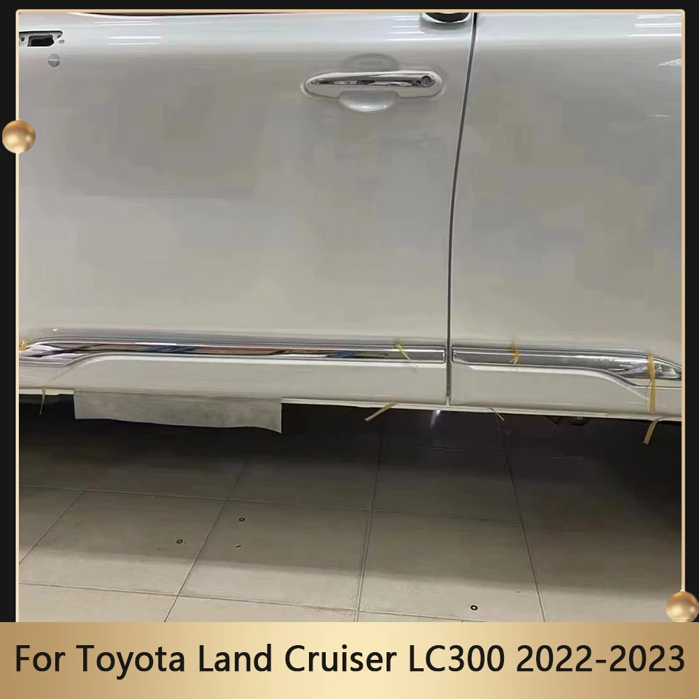 

Side Door Body Molding For Toyota Land Cruiser LC300 2022 2023 Door Body Anti-scratch Protector Car Side Strips Trim Cover 4Pcs