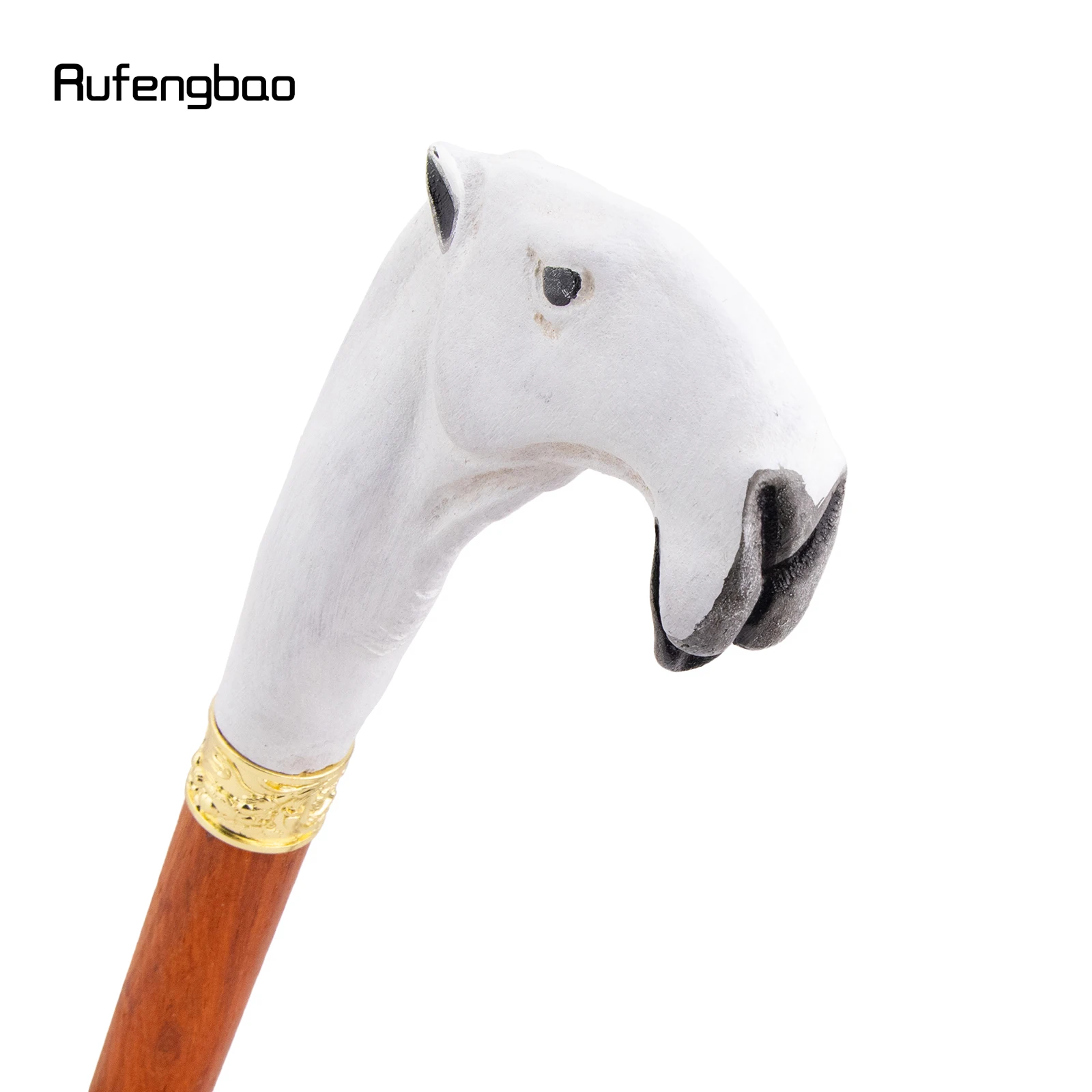 White Red Camel Wooden Fashion Stick Decorative Vampire Cospaly Party Wood Cane Mace Wand Crosier 94cm  Performance Stage Cane