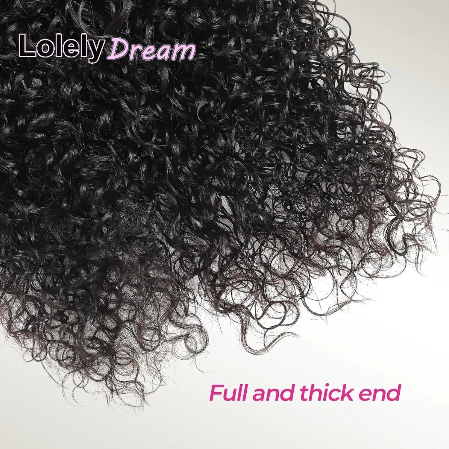 Deep Wave Human Braiding Hair 100% Unprocessed Human Hair Braiding Hair No Weft 18 Inch Curly Bulk Human Hair for Braiding #1B image 2