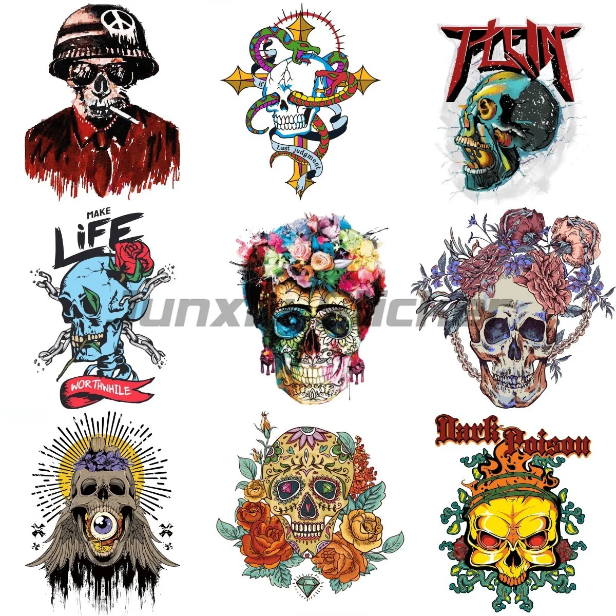 

Personalized Art Skull Sticker Laptop Car Motorcycle Accessories Wall Room Bumper Car Window Truck Stickers