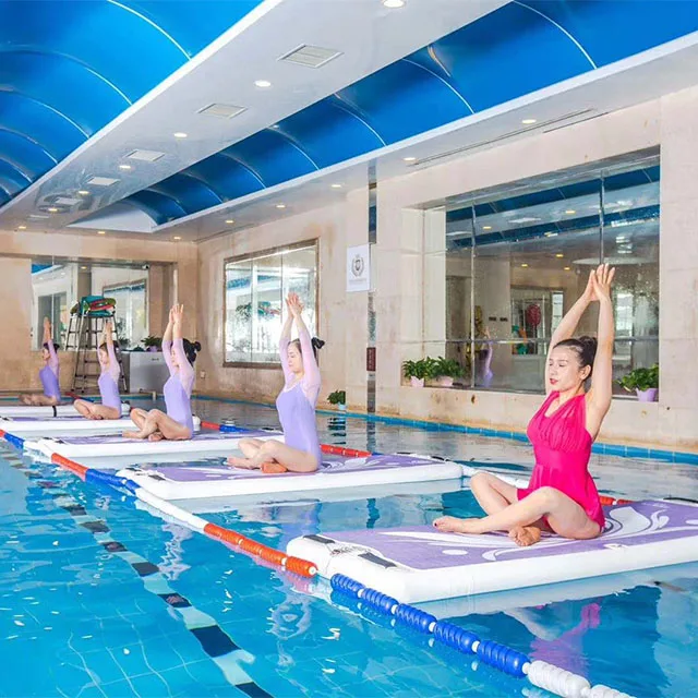 FAVORITE custom printed water inflatable fitness Pool Yoga mats