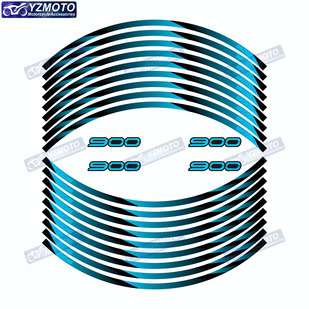 

For Z900 Motorcycle Racing Front And Rear 17 Inch Wheel Hub Sticker Logo Decal Waterproof Reflective Rim Stickers Decorative