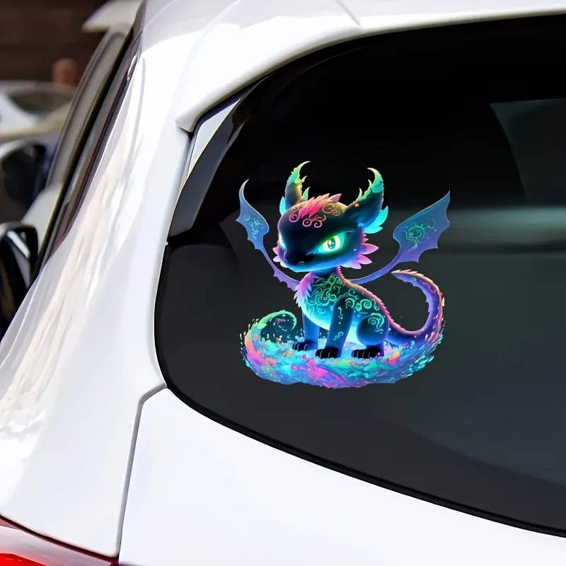 1PC Charming Colorful Dragon Motorcycle Stickers for Fuel Tank Waterproof Sunscreen DIY Car Trunk Bumper Windows Vinyl Decals - view 3