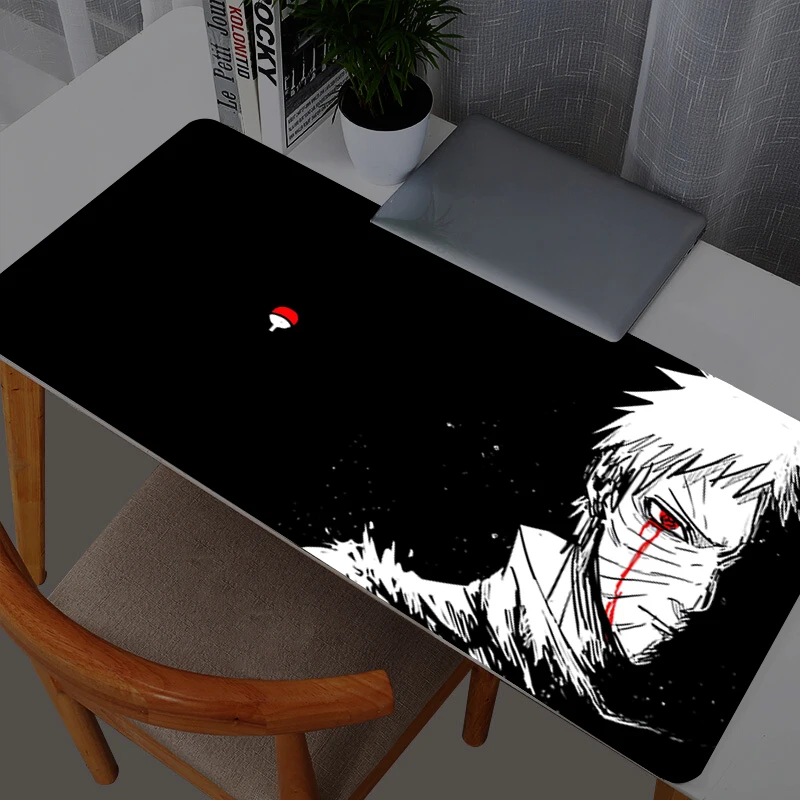 Naruto ovito uchiha extra grande mouse pad para jogos computador gamer laptop teclado tapete tapete de mouse antiderrapante tapete de mesa de borracha