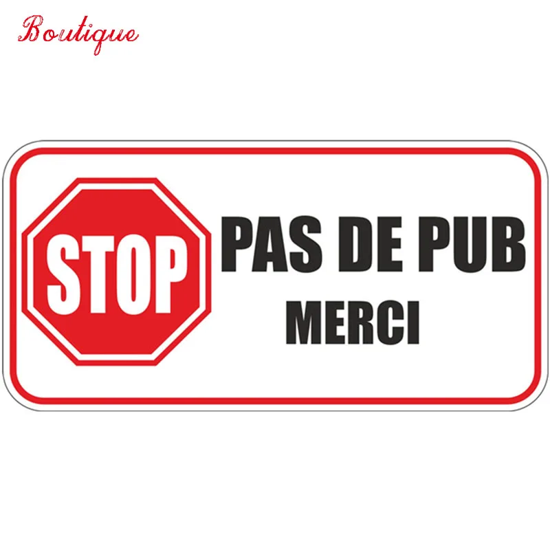 Jpct Cmct8. Autocollant de décoration de pièces automobiles, 3x4cm, français arrêt de voiture pus de pub Merci animation mignon