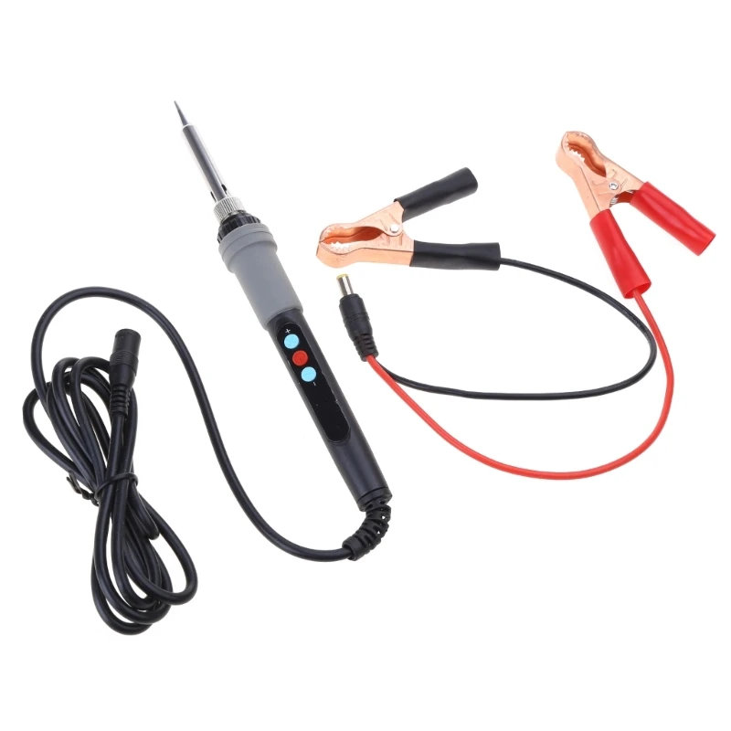 LCD Soldering Iron Adjustable Temperature DC12V 24V 18-72W Low Solder Welding Tools with Brass Clamps