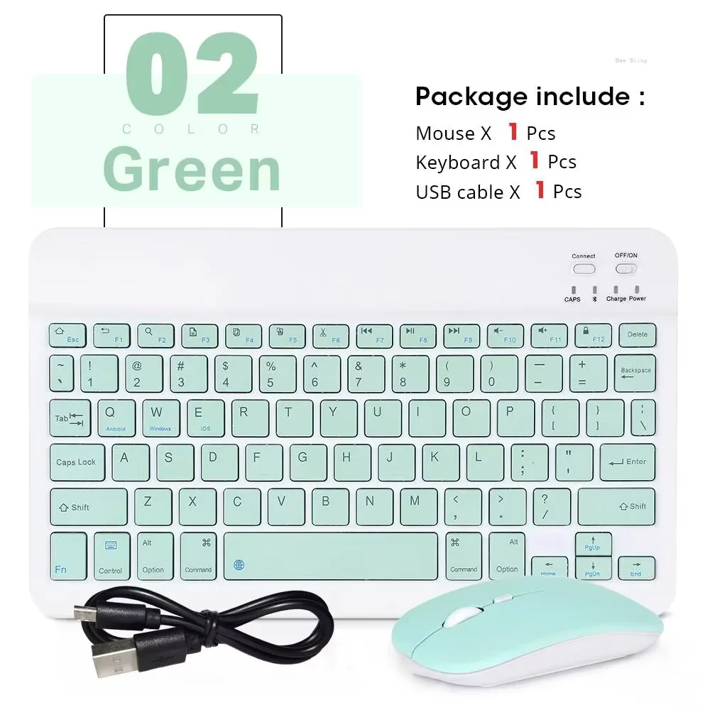2027 Super New Hebrew/English Portable 10 inch Wireless Keyboard and Keyboard set For iPad Samsung Tablet Laptop IOS Android