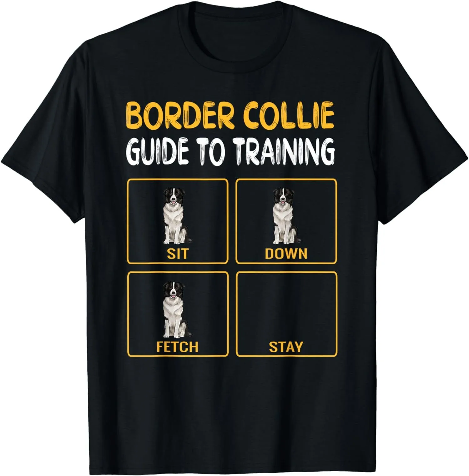 Funny Border Collie Guide To Training Dog Obedience Trainer T-Shirt