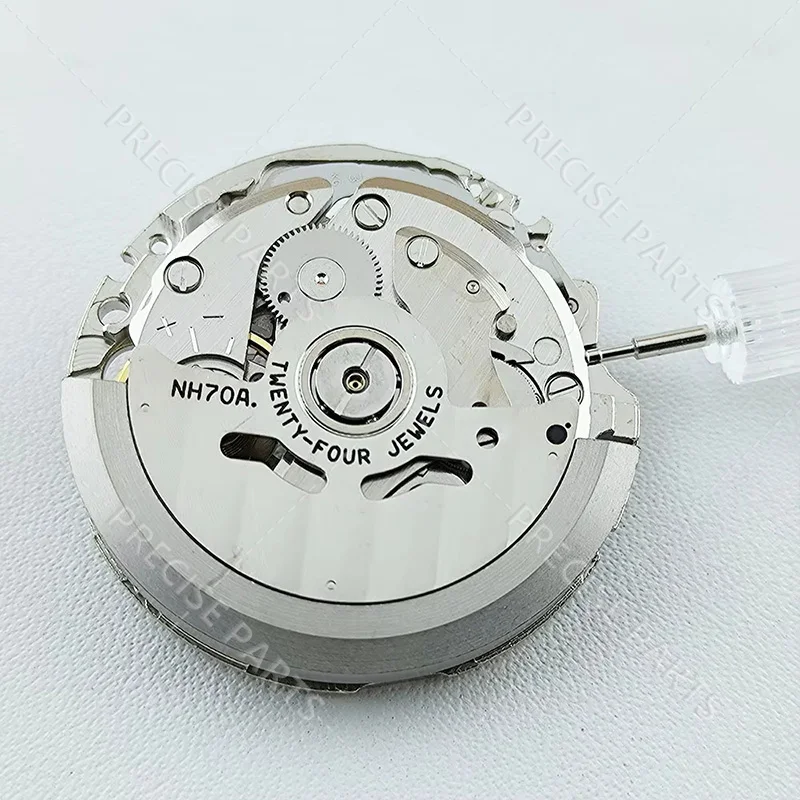 Reemplazo de reloj de hombre de alta precisión NH70/NH70A movimiento de reloj automático hueco 21600 BPH 24 gemas