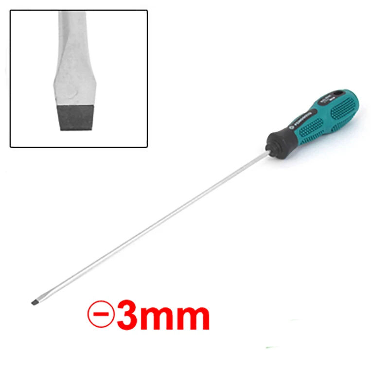 Uxcell 3mm 5mm 6mm Screwdrivers Hand Tools Magnetic Tip Rubber Coated Grip Slotted Flat Head Screwdriver 123mm-280mm Length