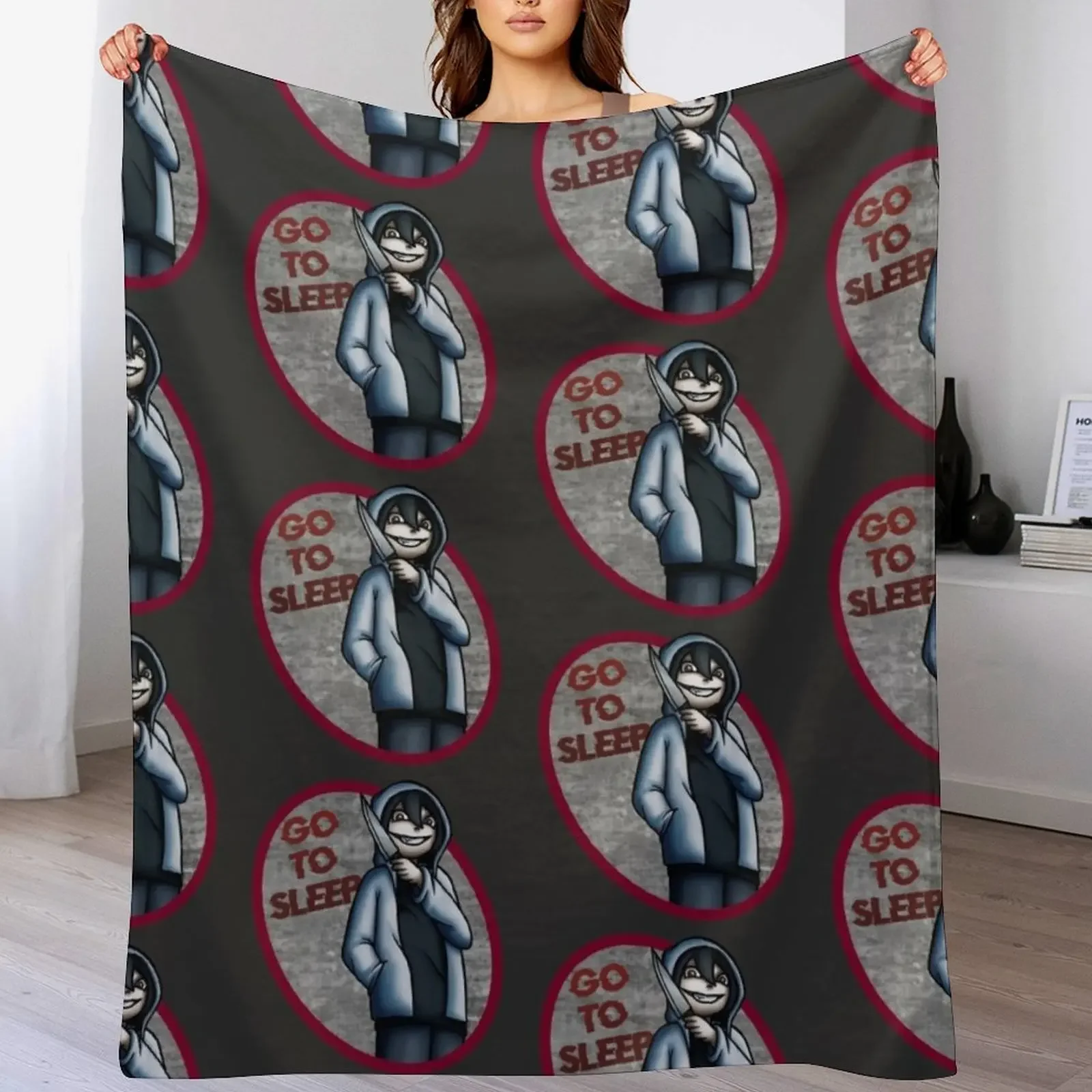

Jeff the Killer Throw Blanket Color Fast Cozy Throw Blanket