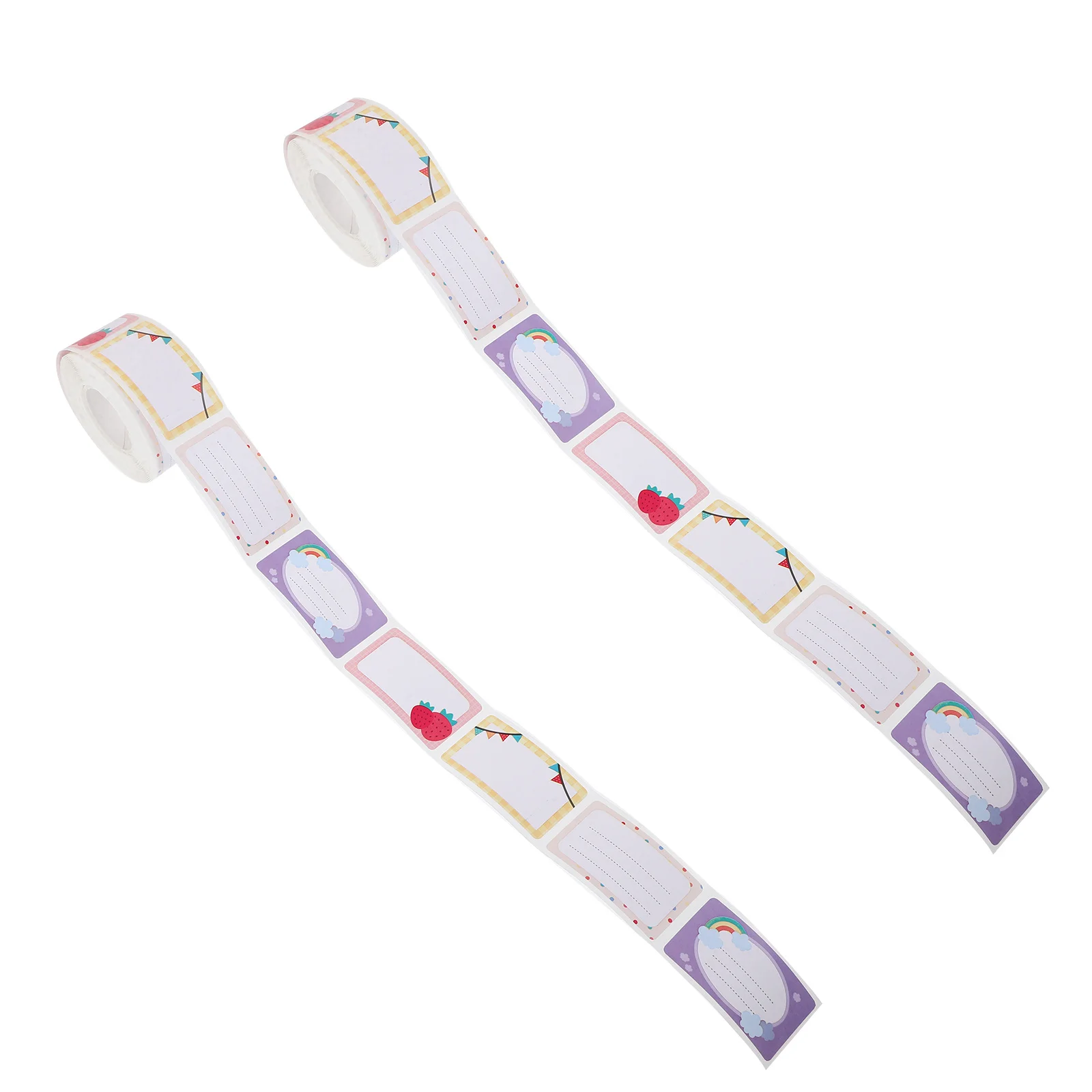 

2 Rolls Colorful Name Labels For Unisex Adhesive Stickers Daycare Clothing Bottles Preschool Supplies Organization File Folder