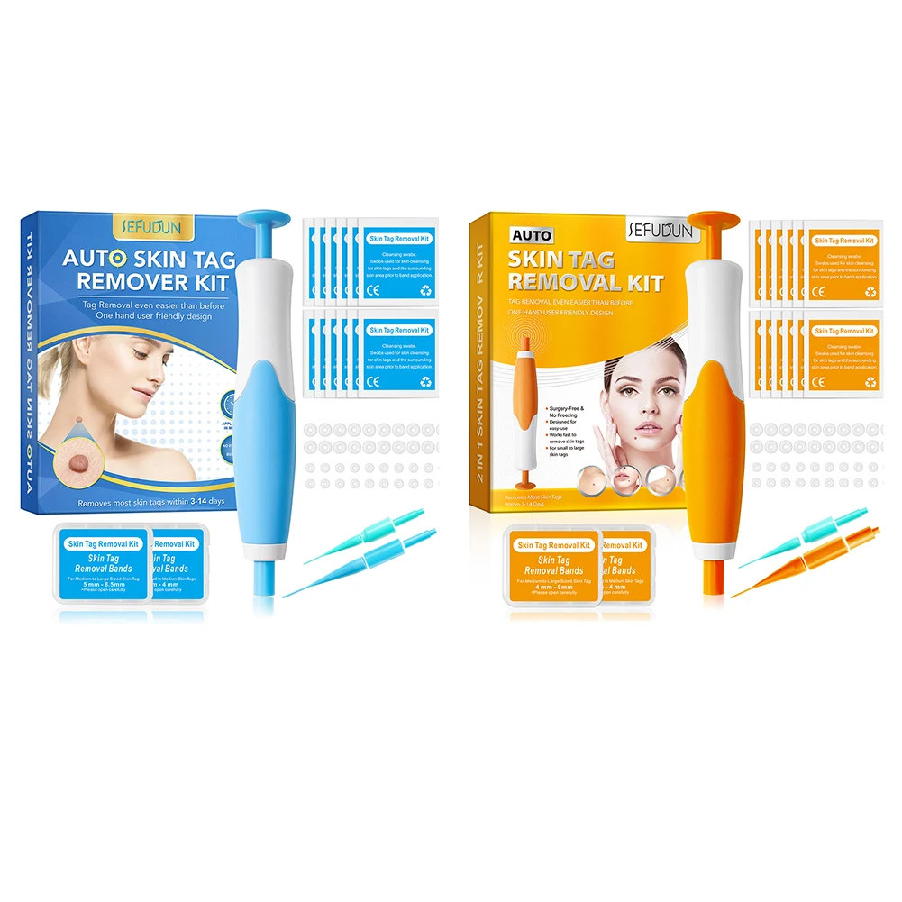 Rubber Rings Skin Tag Removal Device Safety Painless Face Mole Removal Tool Kits Face Beauty Accessories for Neck Chin Back
