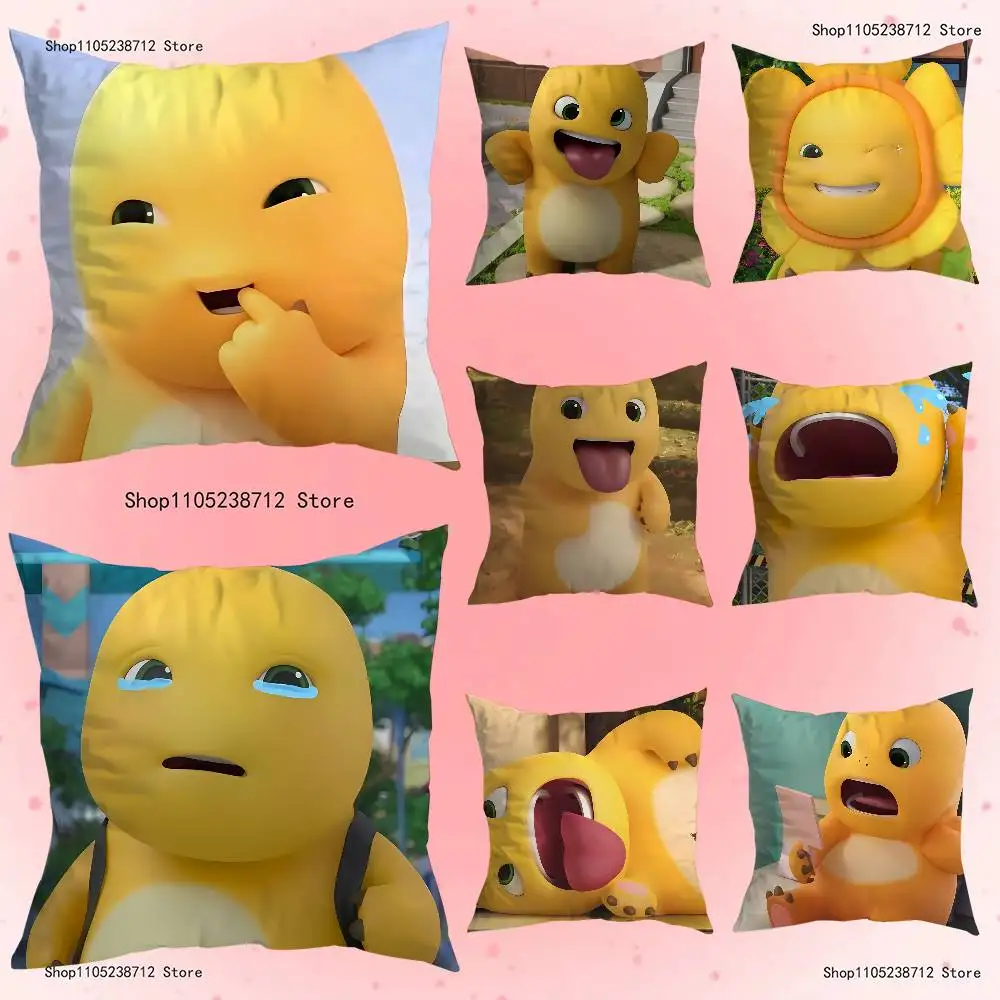 

Милая наволочка в стиле аниме N-Nailong, противопыльная наволочка, невидимая молния, шелковистая короткая плюшевая наволочка для диванной подушки