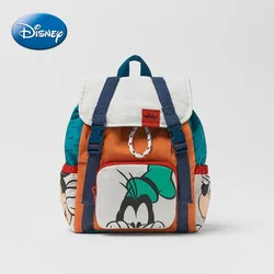 Disney Goofy Goof Backpack Cartoon Large Capacity Nylon Lightweight Children's School Bag Drawstring Decorative Birthday Gift