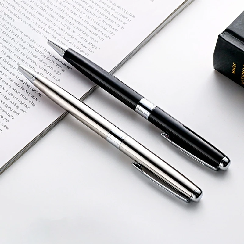 

Business Gift Pen Black Signature Pen Metal Rotating Ballpoint Pen 0.7 Medium Point Write Smoothly for Restaurant Hotel