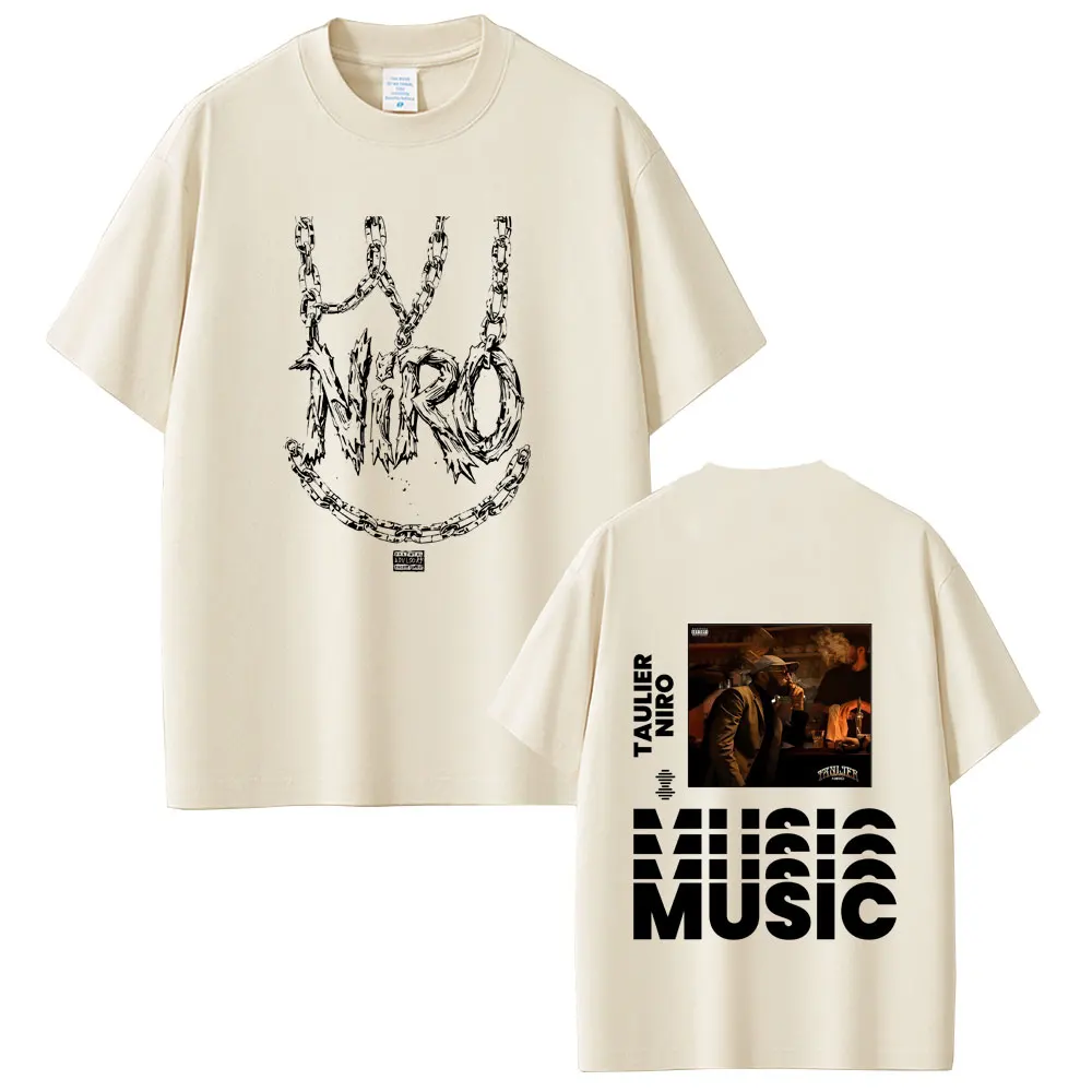 

Rapper Niro Taulier Album Graphic T-shirt Men Women Hip Hop Rock Streetwear Unisex Fashion Vintage Casual Soft Cotton T Shirts