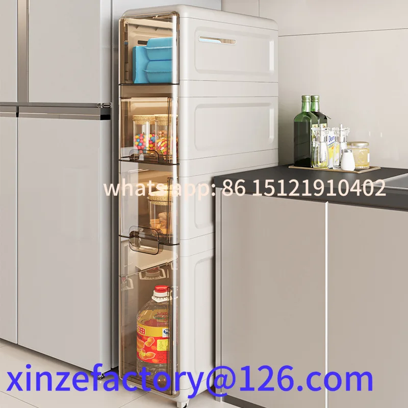 

Customizable Bathroom Storage Cabinet Toilet Drawer Closestool Crevice Rack Ultra Narrow Kitchen