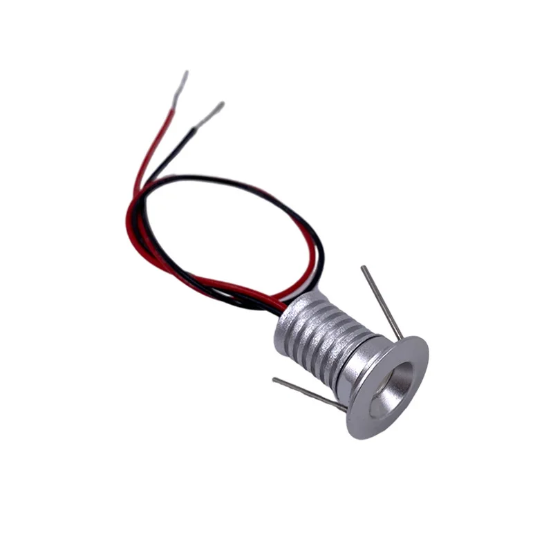 Mini 1W LED Spotlight with 15mm Hole, DC12V, Embedded Mini Tube Light, 60 Degree to 100 Degree Beam Angle, Cabinet Lighting