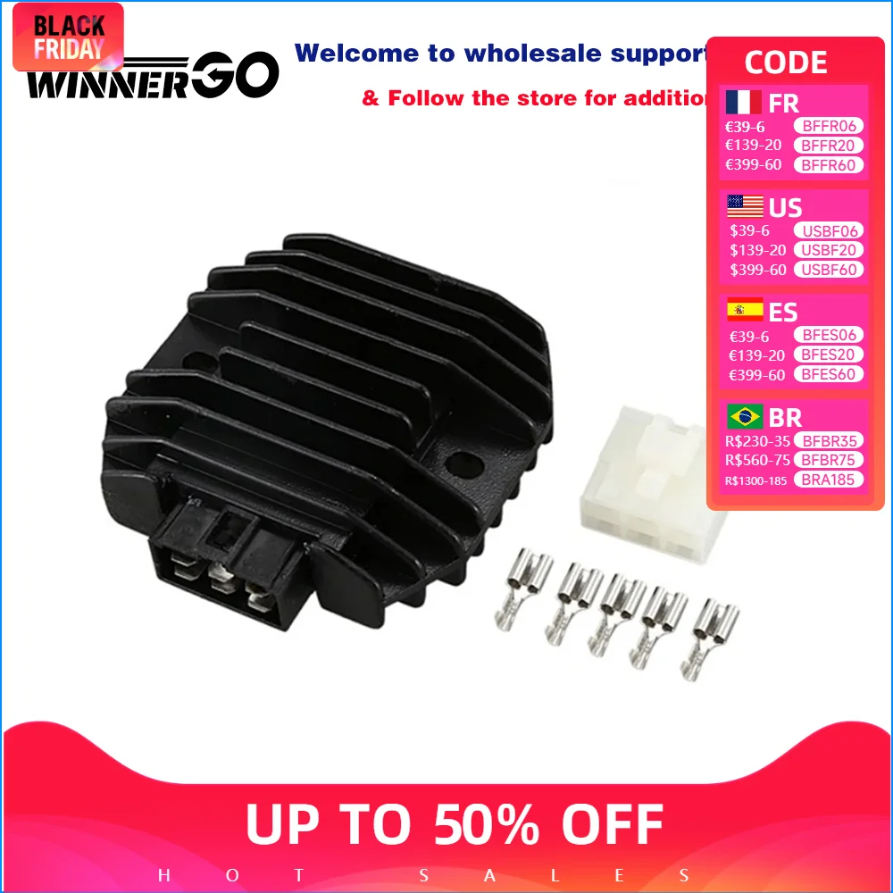 WINNERGO Voltage Regulator Rectifier 21066-0027 21066-1089 21066-2004 21066-2070 21066-2056 32800H01413 For Kawasaki KLF300 Bayo