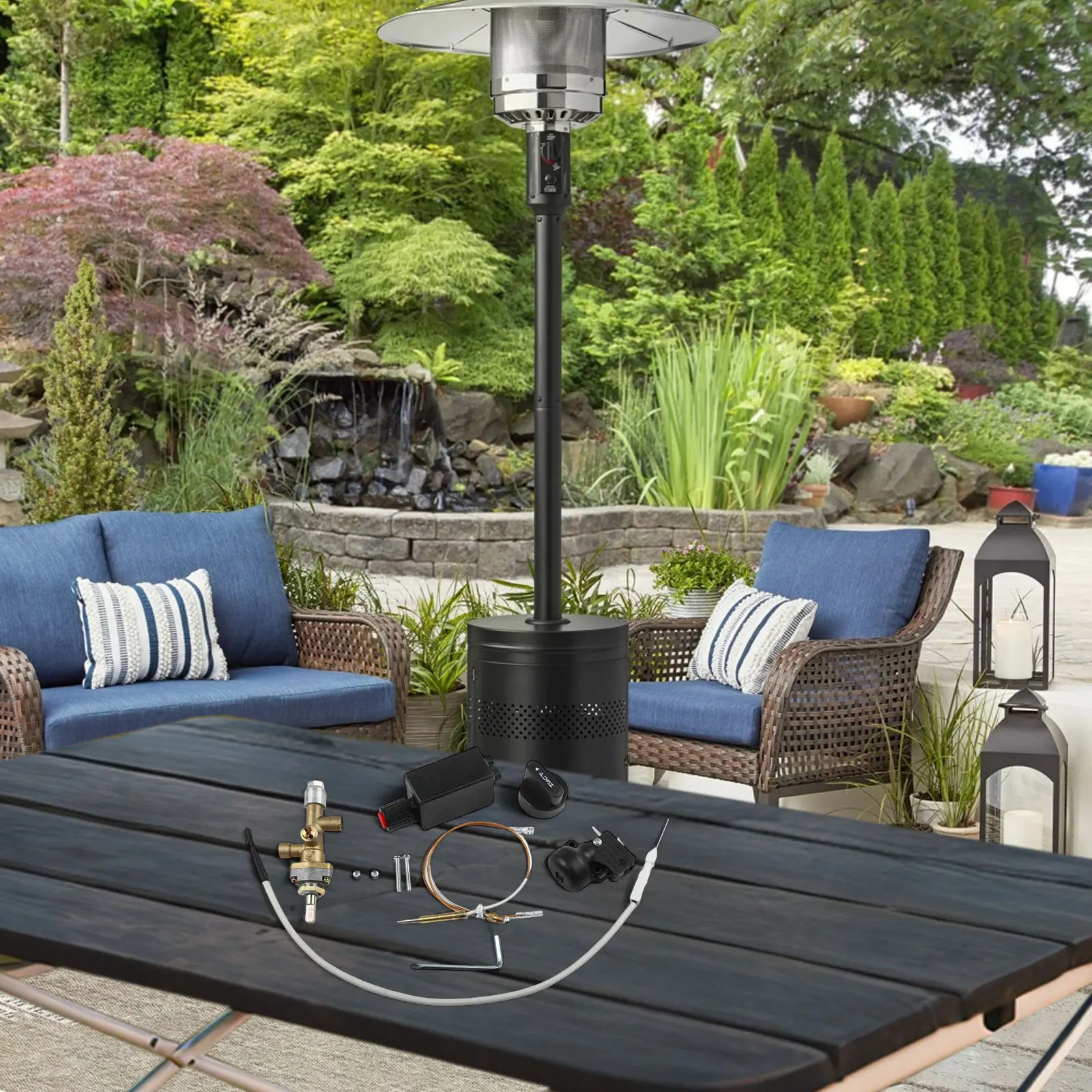 

Растворы для наружного обогрева в качестве изображения, детали газового обогревателя для патио, нагревательное оборудование, комплект для простая установка, удобное зажигание