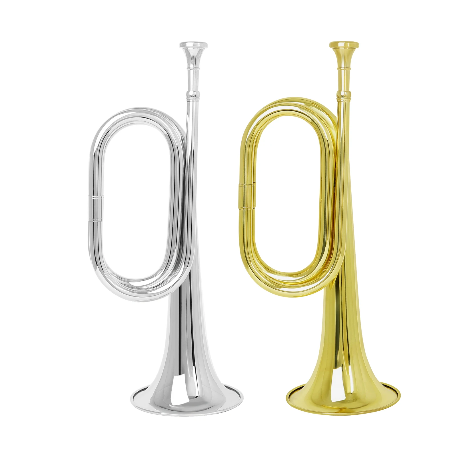 SLADE Bugle Call Trumpet C Key Spanish Bugle Cavalry Horn Military Chong Fenghao Pure Copper Step Trumpet Brass Instrument