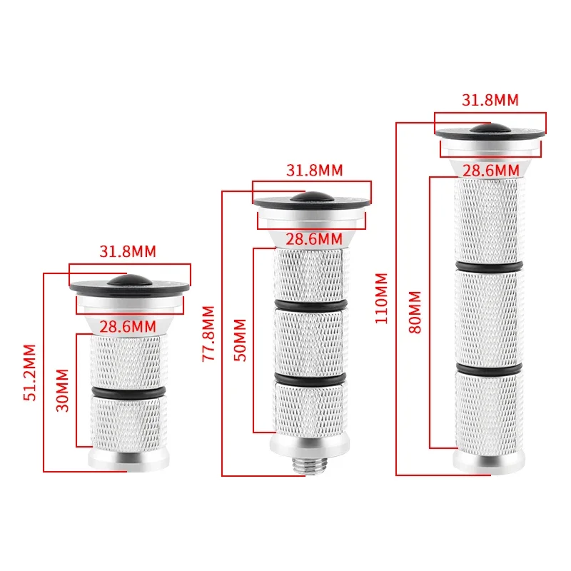 Road Bike Tube Suspension Core 80/50/30MMT6 Heat Treated Mountain Bike Front Fork Expansion Suspension Core