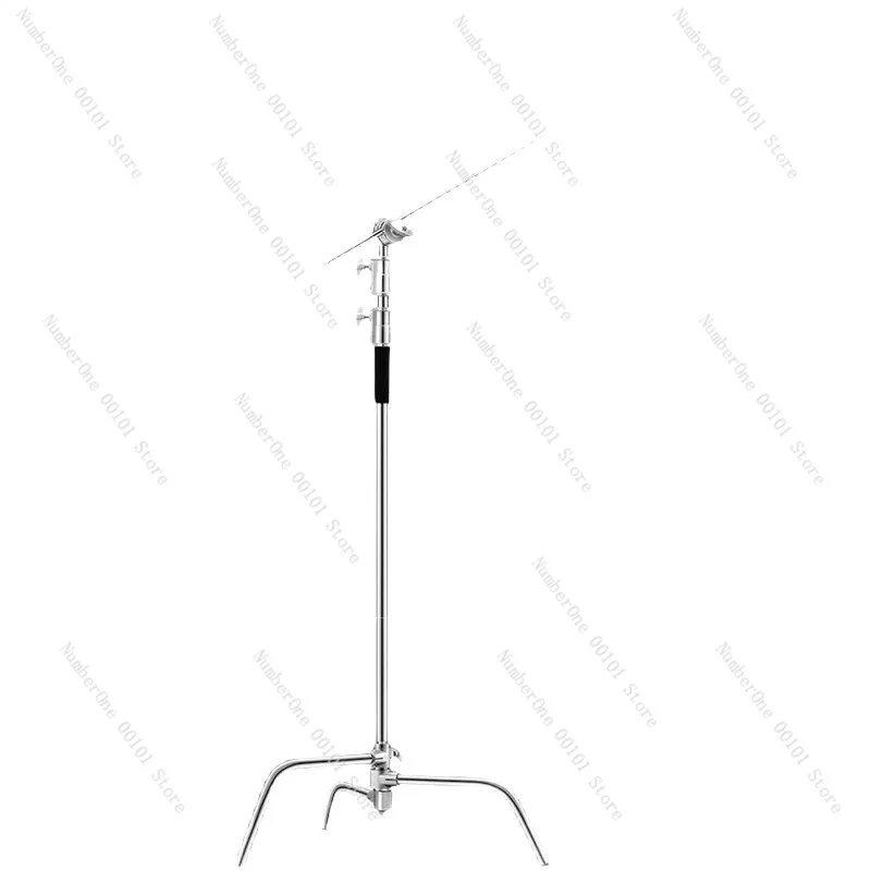 3.3-meter Stainless Steel C-shaped Photography Magic Leg Light Stand, Ceiling Light Inclined Arm, Live Streaming Stand