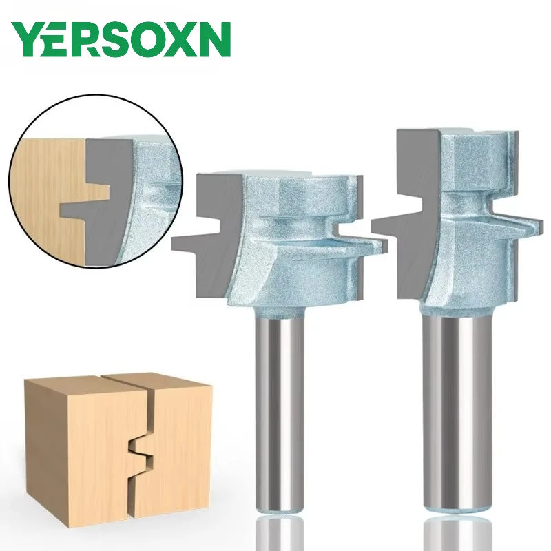 Woodworking Milling Cutter 8mm 12mm 1/2 Shank Helical Tenon Knife Floor Knife Woodworking Knife Splicing Knife Trimming Machine